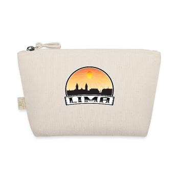 Lima Peru Skyline Vintage Sonnenuntergang Reise Souvenir - Bio-Täschchen - Natur - Vorne