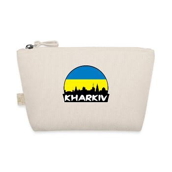 Charkiw Ukraine Flagge Skyline Silhouette Reisen - Bio-Täschchen - Natur - Vorne