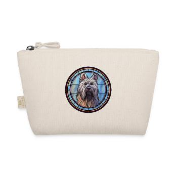 Skye Terrier Hunderasse Buntes Glas - Bio-Täschchen - Natur - Vorne