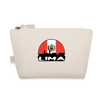 Lima Peru Flagge Skyline Silhouette Reisen - Bio-Täschchen - Natur - Vorne