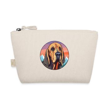 Bluthund Hunderasse Cartoon Kawaii Aquarell - Bio-Täschchen - Natur - Vorne