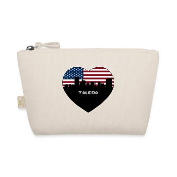 Toledo Ohio USA Flagge Skyline Reise Souvenir - Bio-Täschchen - Natur - Vorne