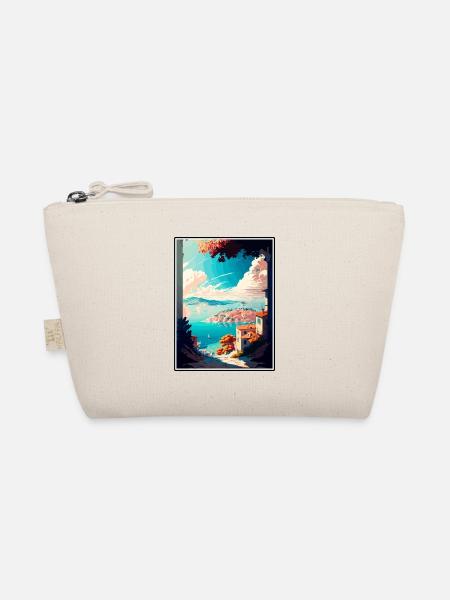 Split Kroatien Vintage Reiseposter WPA Souvenir - Bio-Täschchen - Natur