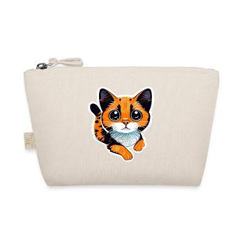 Eine orangefarbene Katze erinnert mit ihrem leuchtenden Fell an eine - Bio-Täschchen - Natur - Vorne