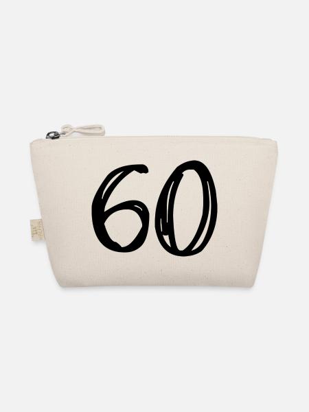 60. 60 JAHRE. 60-JÄHRIGES JUBILÄUM. GEBURTSTAG 60 JAHRE. - Bio-Täschchen - Natur