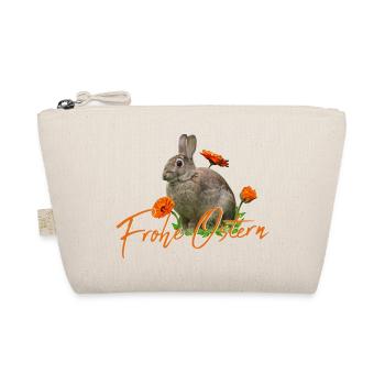 Frohe Ostern Osterhase - Bio-Täschchen - Natur - Vorne