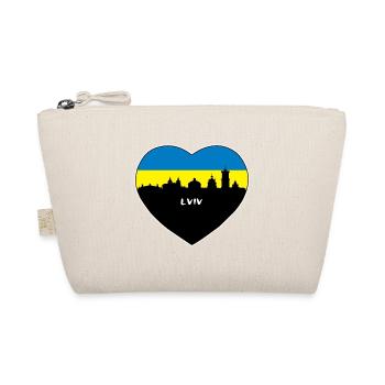 Flaggen-Skyline-Reise-Andenken Lembergs Ukraine - Bio-Täschchen - Natur - Vorne