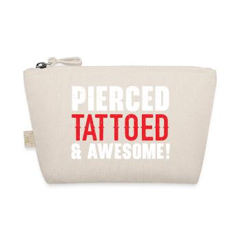 Gepierct Tätowiert Und Geil Tattooing Tattoo - Bio-Täschchen - Natur - Vorne