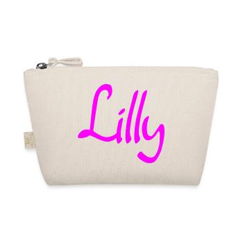 Lilly Neon Schriftzug - Bio-Täschchen - Natur - Vorne