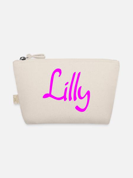 Lilly Neon Schriftzug - Bio-Täschchen - Natur