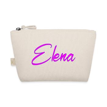 Elena Neon Pink Script - Bio-Täschchen - Natur - Vorne