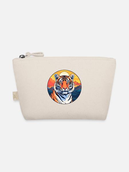Tiger Buntes Aquarell Cartoon Kawaii Tier - Bio-Täschchen - Natur