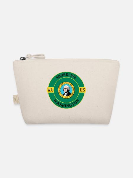 Shoreline Washington Flagge USA Souvenir Abzeichen - Bio-Täschchen - Natur