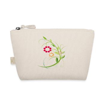 Blumenranke mit kleinen Blüten - Bio-Täschchen - Natur - Vorne