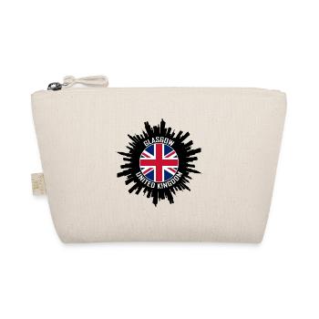 Glasgow Skyline UK Flagge Reisesouvenir - Bio-Täschchen - Natur - Vorne