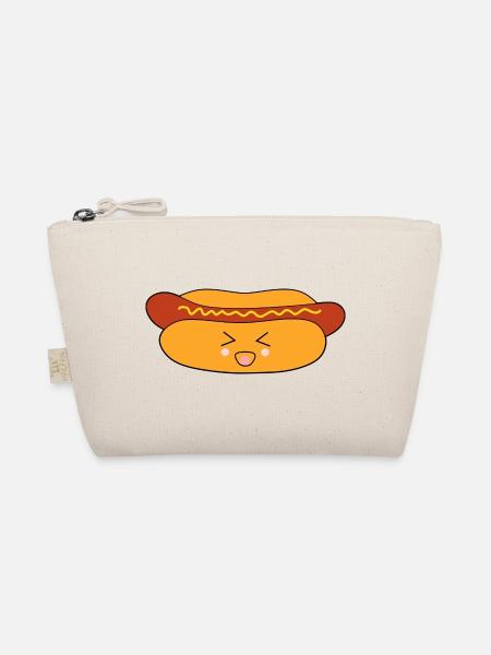 Kawaii Hotdog Fast Food Essen Weihnachts Geschenk - Bio-Täschchen - Natur