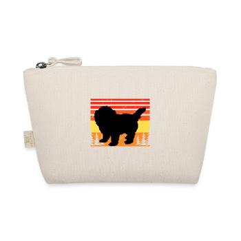 Maltipoo Hundeliebhaber Silhouette Vintage Sonnenuntergang - Bio-Täschchen - Natur - Vorne