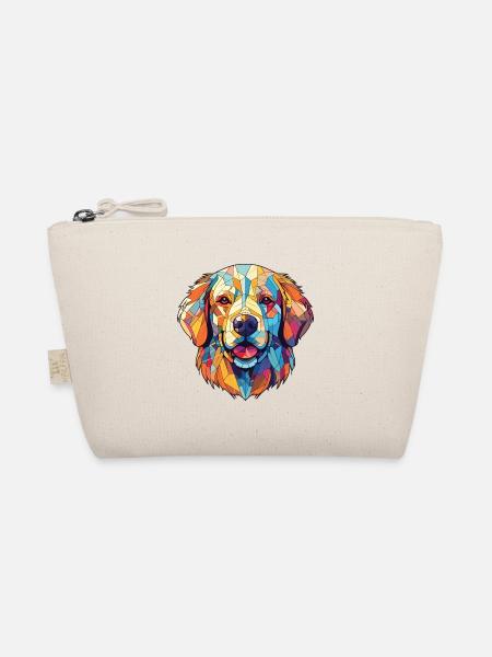 Golden Retriever Buntes Aquarell Tier Haustier - Bio-Täschchen - Natur