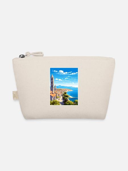 Split Kroatien Vintage Reiseposter WPA Souvenir - Bio-Täschchen - Natur