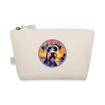 Standard Schnauzer Hunderasse Bunte Karikatur Wate - Bio-Täschchen - Natur - Vorne