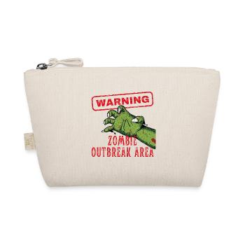 Warnung Zombie Outbreak Area Brain Eater - Bio-Täschchen - Natur - Vorne