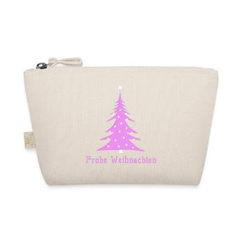 Weihnachten pink - Bio-Täschchen - Natur - Vorne