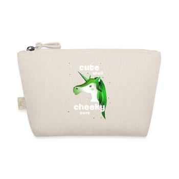 Green Unicorn Cute cheeky - Bio-Täschchen - Natur - Vorne