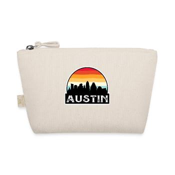 Austin Texas USA Flagge Skyline Reisesouvenir - Bio-Täschchen - Natur - Vorne