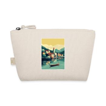 Comer See Italien Dekoration Vintage Reiseposter - Bio-Täschchen - Natur - Vorne