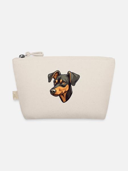 Deutsche Pinscher Hunderasse Cartoon Kawaii Illustrat - Bio-Täschchen - Natur