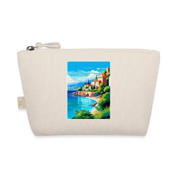 Côte d Azur Frankreich Vintage Reiseplakat Souvenir - Bio-Täschchen - Natur - Vorne