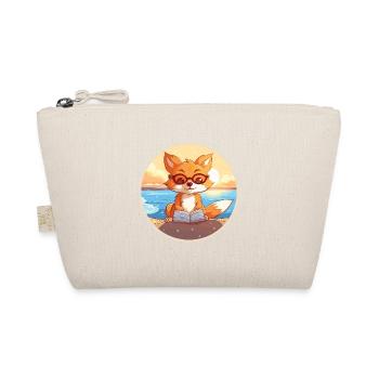 Fuchs Niedliche Lustige Karikatur Kawaii Buch Strand - Bio-Täschchen - Natur - Vorne