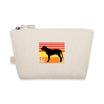 Broholmer Hundeliebhaber Silhouette Vintage Sonnenuntergang - Bio-Täschchen - Natur - Vorne