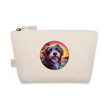 Katalanischer Schäferhund Hund Rasse Bunte Karikatur Wasserc - Bio-Täschchen - Natur - Vorne