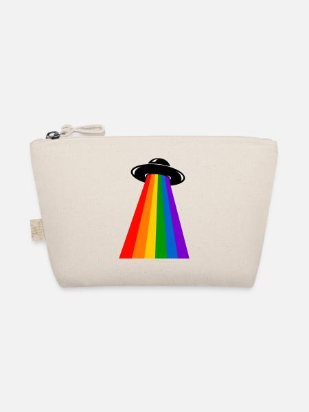 UFO Regenbogen - Bio-Täschchen - Natur
