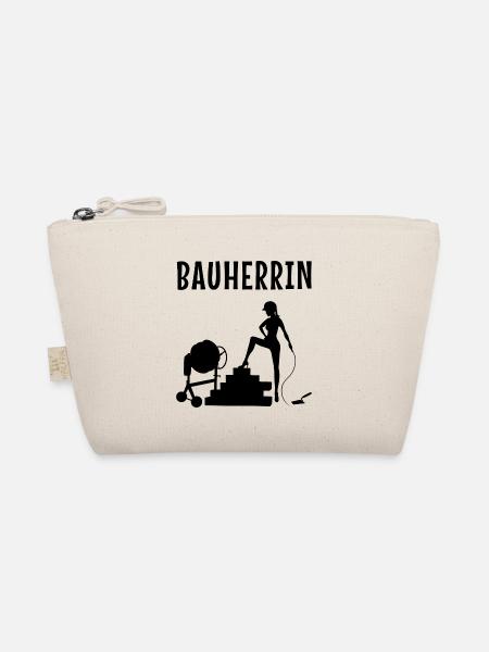 Bauherrin - Die Chefin auf der Baustelle - Bio-Täschchen - Natur