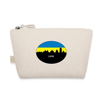 Lemberg, Ukraine, Flagge, Skyline, Silhouette, Reisen - Bio-Täschchen - Natur - Vorne