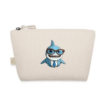 Hai trägt Brille Karikatur Kawaii Illustration - Bio-Täschchen - Natur - Vorne