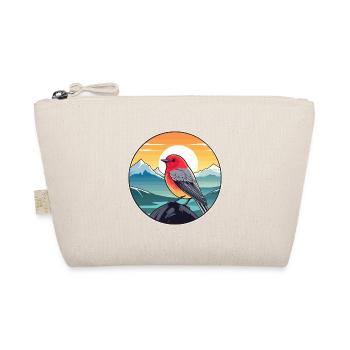 Finch Buntes Aquarell Cartoon Kawaii Tier - Bio-Täschchen - Natur - Vorne