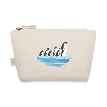 Watschelnde Pinguinfamilie Eisscholle - Bio-Täschchen - Natur - Vorne
