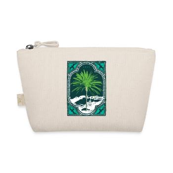 AWAY Palme Urlaub Vögel Meer Wellen surfen vintage - Bio-Täschchen - Natur - Vorne