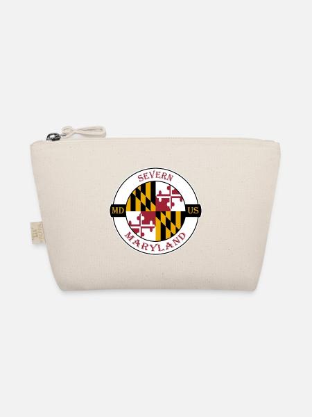 Severn Maryland Flagge USA Reise Souvenir Abzeichen - Bio-Täschchen - Natur