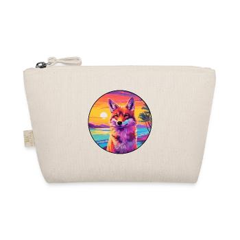 Kojote Buntes Aquarell Cartoon Kawaii Tier - Bio-Täschchen - Natur - Vorne