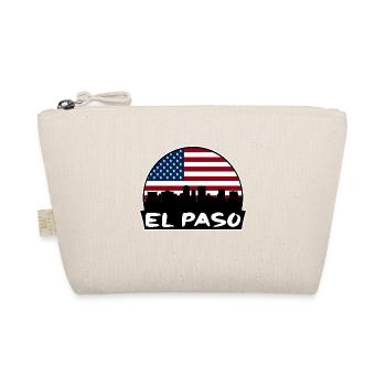 El Paso Texas USA Flagge Skyline Silhouette Reisen - Bio-Täschchen - Natur - Vorne