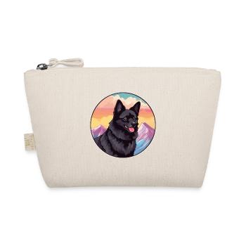Schipperke Hunderasse Cartoon Kawaii Aquarell - Bio-Täschchen - Natur - Vorne