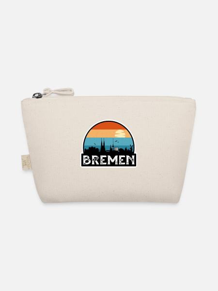 Bremen Deutschland Flagge Skyline Reisesouvenir - Bio-Täschchen - Natur
