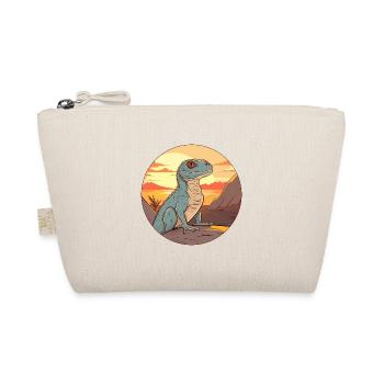 Basilisk Buntes Aquarell Cartoon Kawaii Tier - Bio-Täschchen - Natur - Vorne