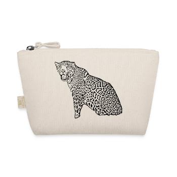 leopard schwarz - Bio-Täschchen - Natur - Vorne