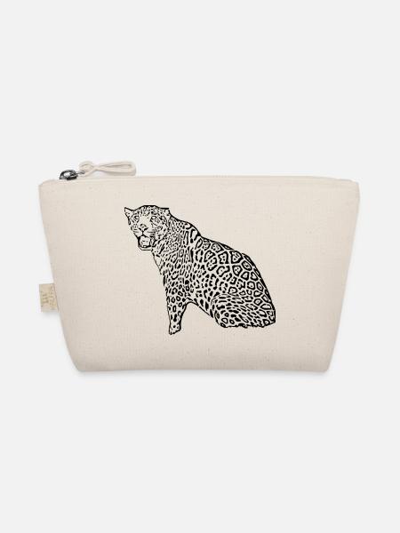 leopard schwarz - Bio-Täschchen - Natur