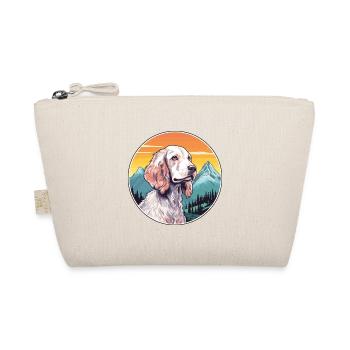 Englisch Setter Hund Rasse Cartoon Kawaii Aquarell - Bio-Täschchen - Natur - Vorne